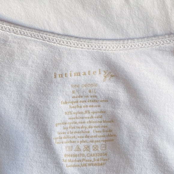 Free People Skinny Strap Seamless Mini Slip in White (size M/L) - Picture 6 of 6